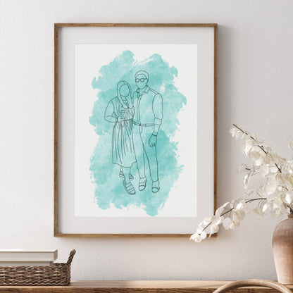 "personalised Outline drawing by KreationsByKM"