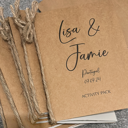 Personalised Wedding Activity Books