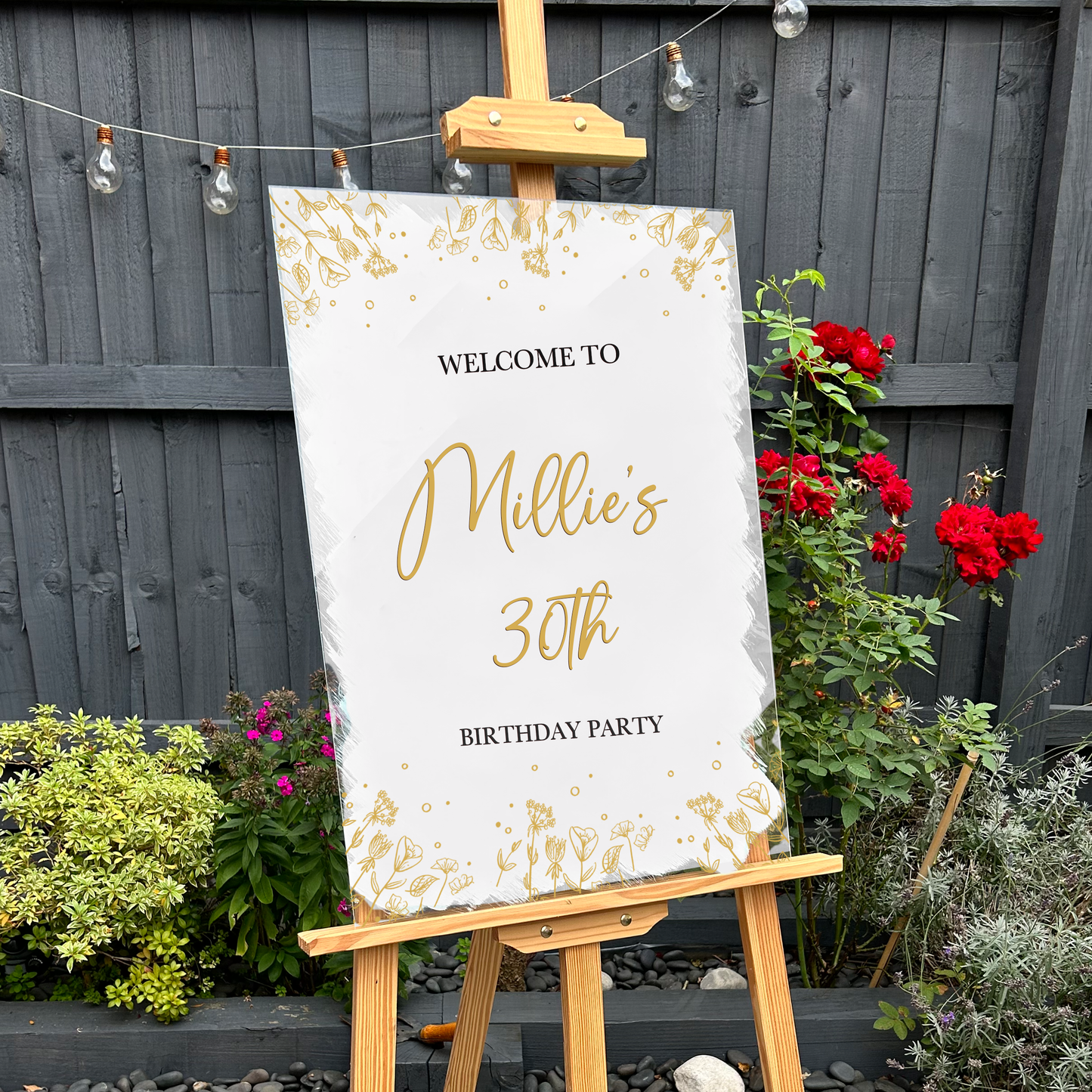 personalised birthday sign by KreationsByKM