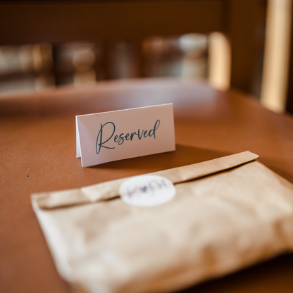 Reserved Placement Cards